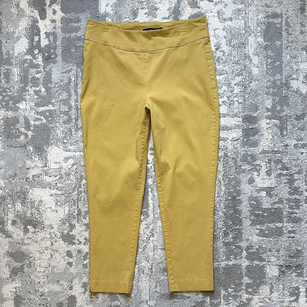 Harve‎ Benard Pants Womens 16 Mustard Yellow Stretch Pull On Ankle Slim